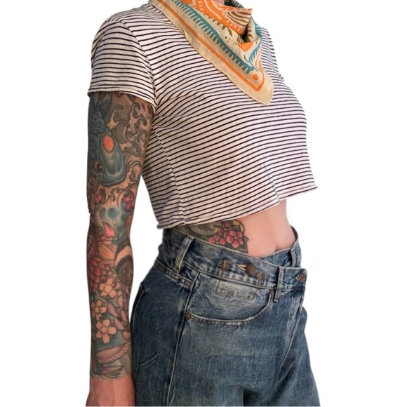 R13 Blue Relaxed Fit Jeans with Vintage Distressing